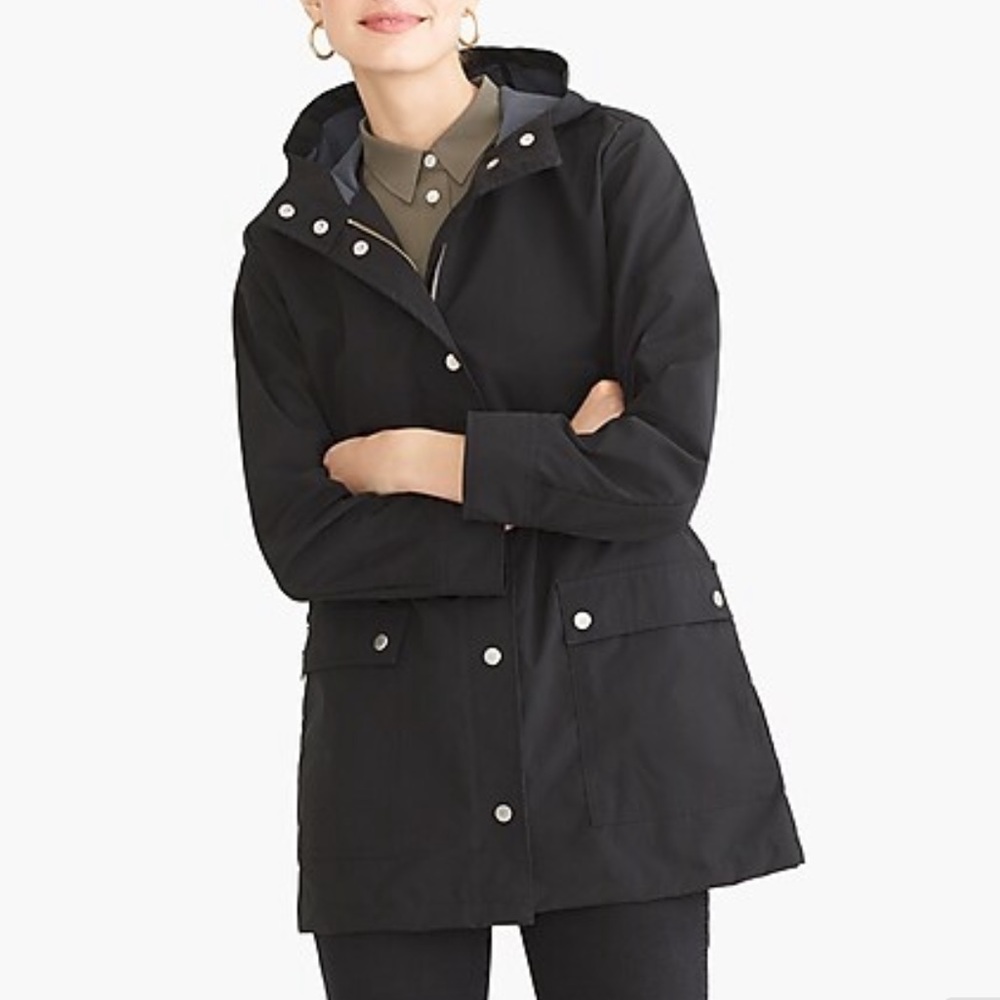 J crew utility rain jacket